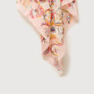 Foulard en coton effet satin&eacute;e orange femme