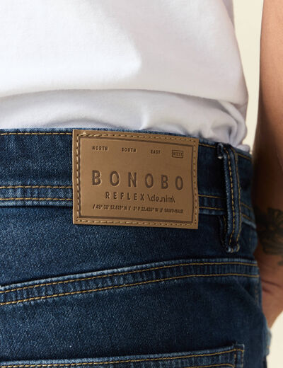 Bermuda confort ultra stretch denim brut homme
