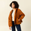 Parka oversize à capuche camel femme