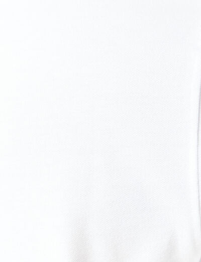 Polo manches courtes blanc homme