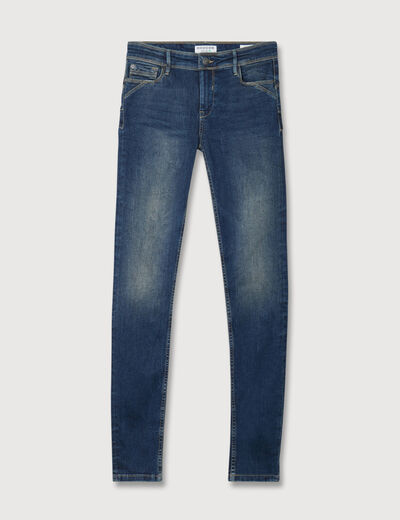Jeans skinny push-up taille standard denim brut femme