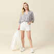 Blouse manches longues blanc femme