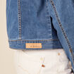 Veste ajust&eacute;e en jeans manches longues denim stone femme