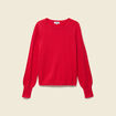 Pull manches longues rouge fonc&eacute; femme