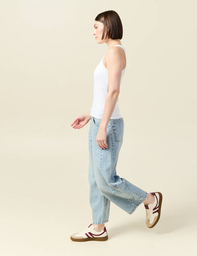 D&eacute;bardeur 2 en 1 avec brassi&egrave;re int&eacute;gr&eacute;e blanc femme
