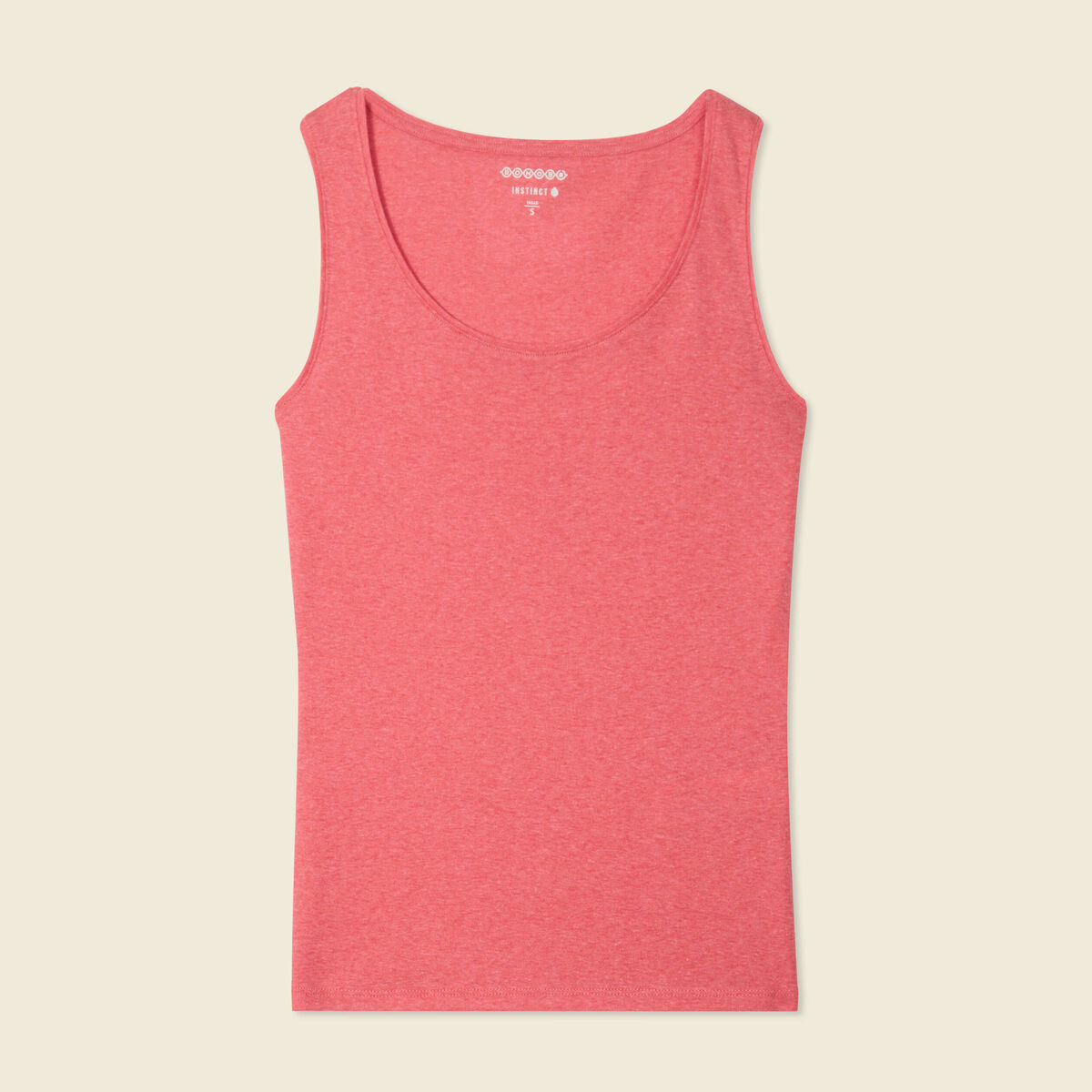 Débardeur femme uni col arrondi Instinct rouge femme