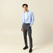 Chemise col classique manches longues bleu ciel homme