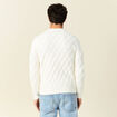 Pull manches longues blanc homme