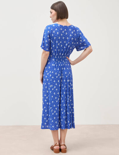 Robe longue bleu roi femme