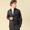 Surchemise col classique manches longues gris fonc&eacute; homme