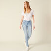 Jeans jegging denim bleach femme
