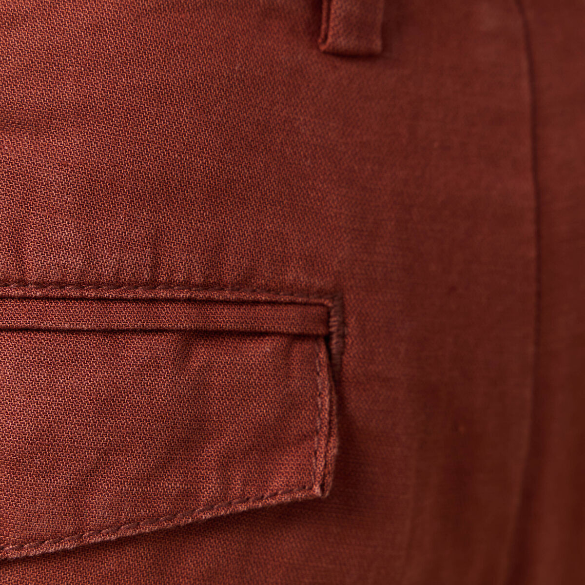 Bermuda droite &agrave; coulisse marron cognac homme