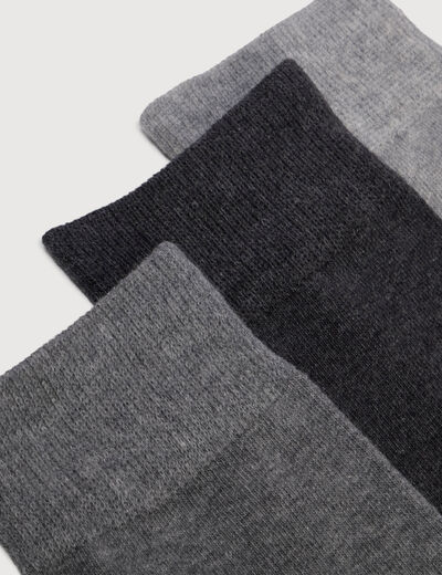 Lot de 3 paires de chaussettes gris clair homme