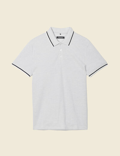 Polo manches courtes bleu clair homme