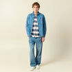 Surchemise en jeans coton coupe droite denim double stone homme