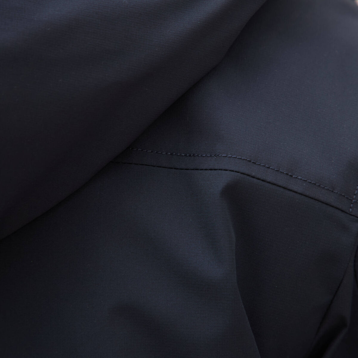Parka coupe r&eacute;guli&egrave;re &agrave; capuche bleu marine homme