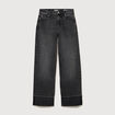 Jeans straight taille standard denim gris femme