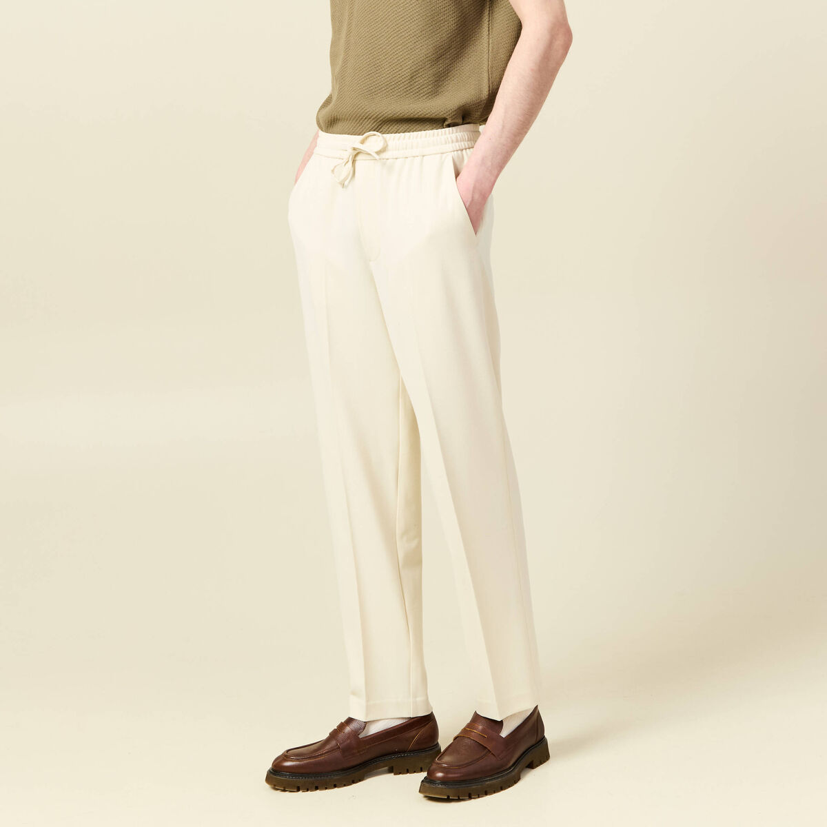 Pantalon ecru homme