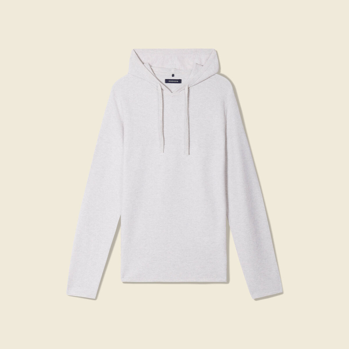 Pull à capuche ecru homme