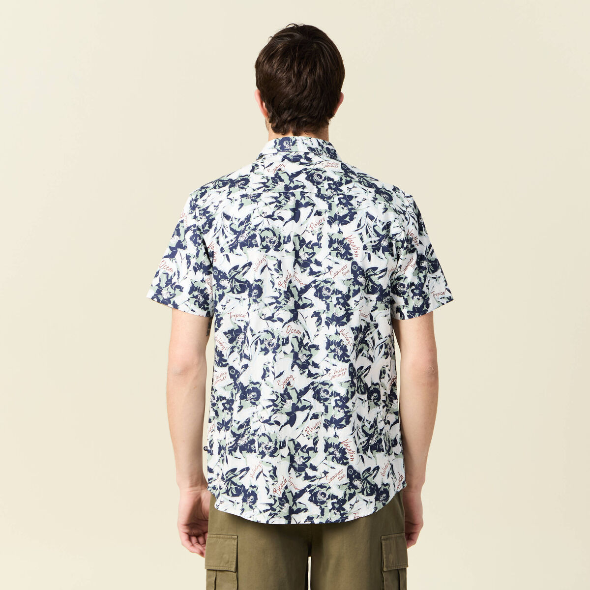 Chemise manches courtes blanc homme