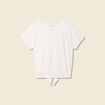 T-shirt manches courtes creme femme