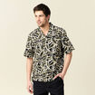 Chemise manches courtes noir homme