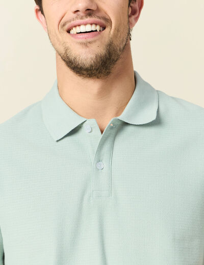 Polo manches courtes vert clair homme