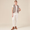 T-shirt manches courtes creme femme