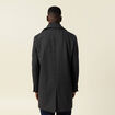 Manteau ajusté boutonné gris foncé homme