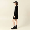 Robe pull droite sequins noir femme