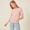 T-shirt manches courtes rouge foncé femme
