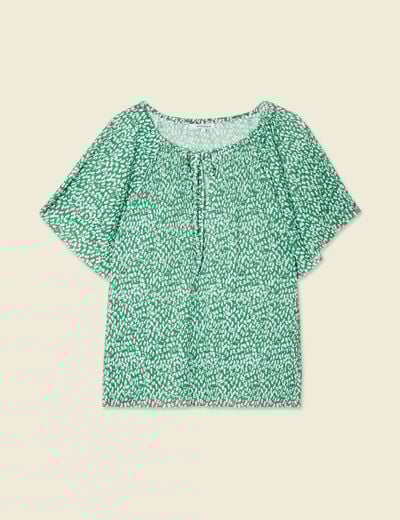 T-shirt manches courtes vert femme