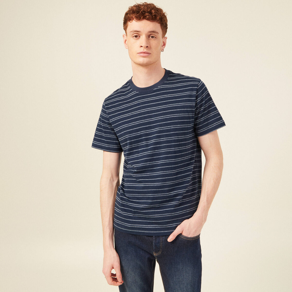 T-shirt éco-responsable bleu marine homme