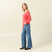 Pull manches longues orange femme