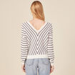Pull manches longues ecru femme