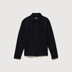 Surchemise manches longues col am&eacute;ricain noir homme