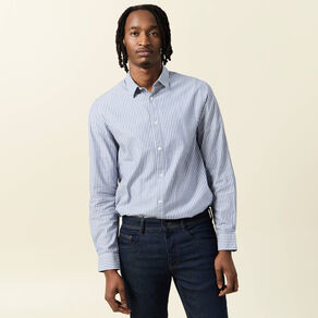 Chemise manches longues bleu marine homme