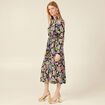 Robe midi droite multicolore femme