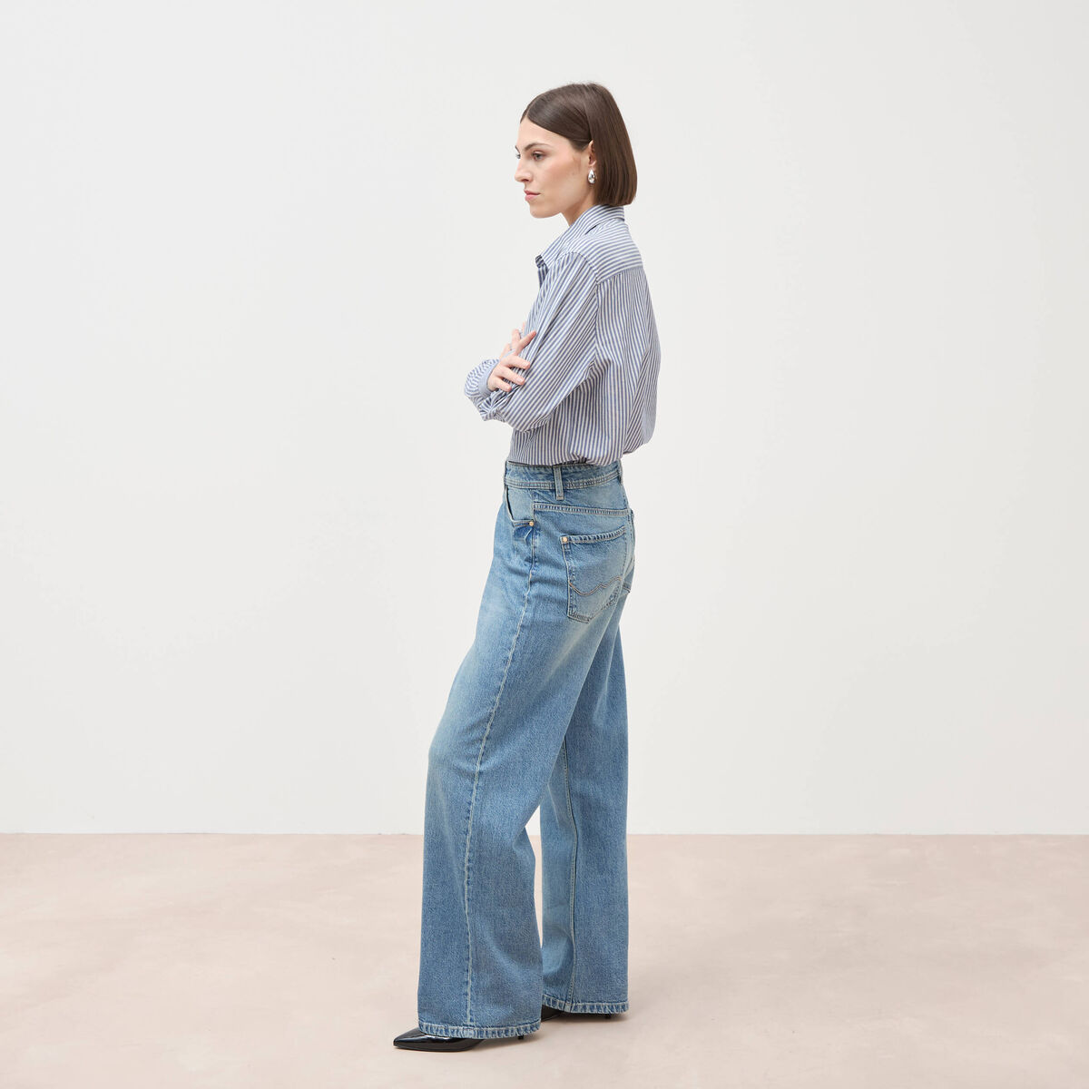 Jeans large taille standard denim used femme