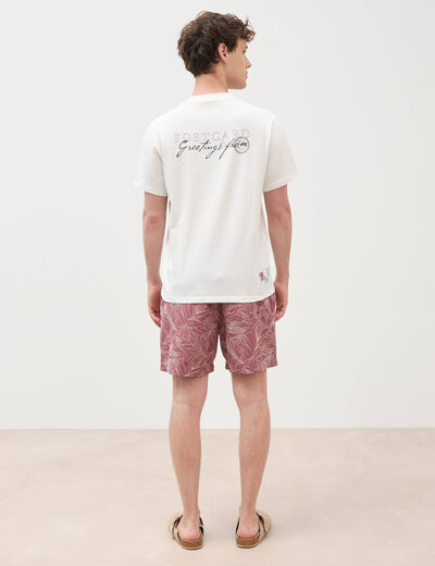 T-shirt en coton ecru homme