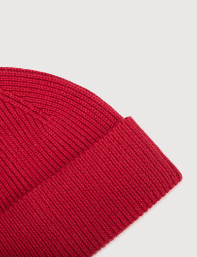 Bonnet rouge fonc&eacute; homme