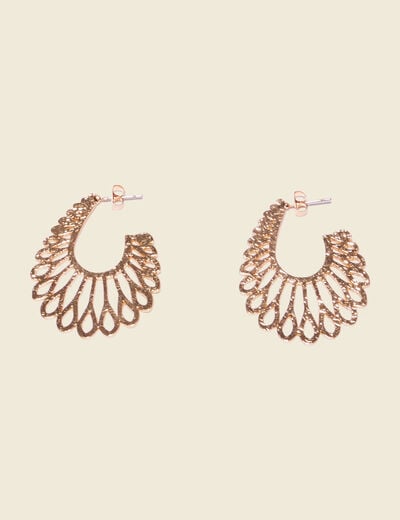 Boucles d'oreilles créoles couleur or femme