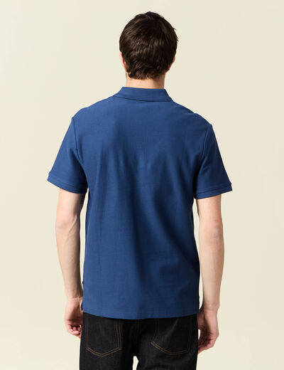 Polo manches courtes bleu foncé homme