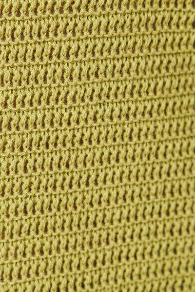 Débardeur pull crochet vert anis femme