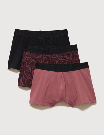 Lot de 3 boxers vieux rose homme