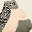 Lot 3 paires chaussettes vert kaki femme