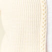 Gilet manches longues creme femme