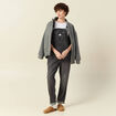 Salopette en jean denim gris femme