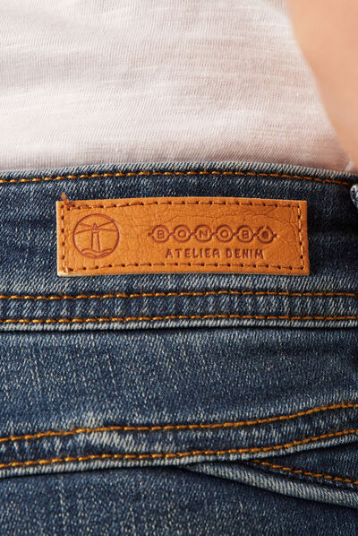 Jeans regular 7/8ème denim stone femme