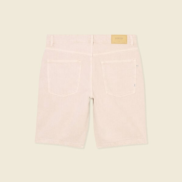 bermuda droit en jean rose homme Bermuda droit en jean rose homme